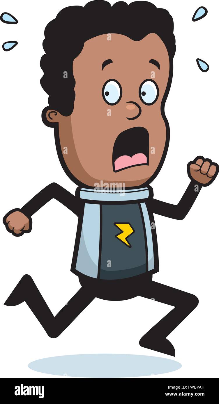 people running in fear clipart