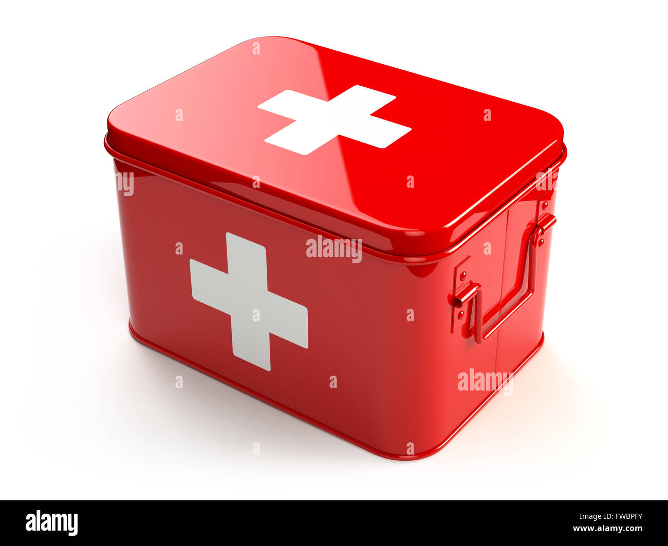 First aid kit isolated on white. 3d Stock Photo - Alamy