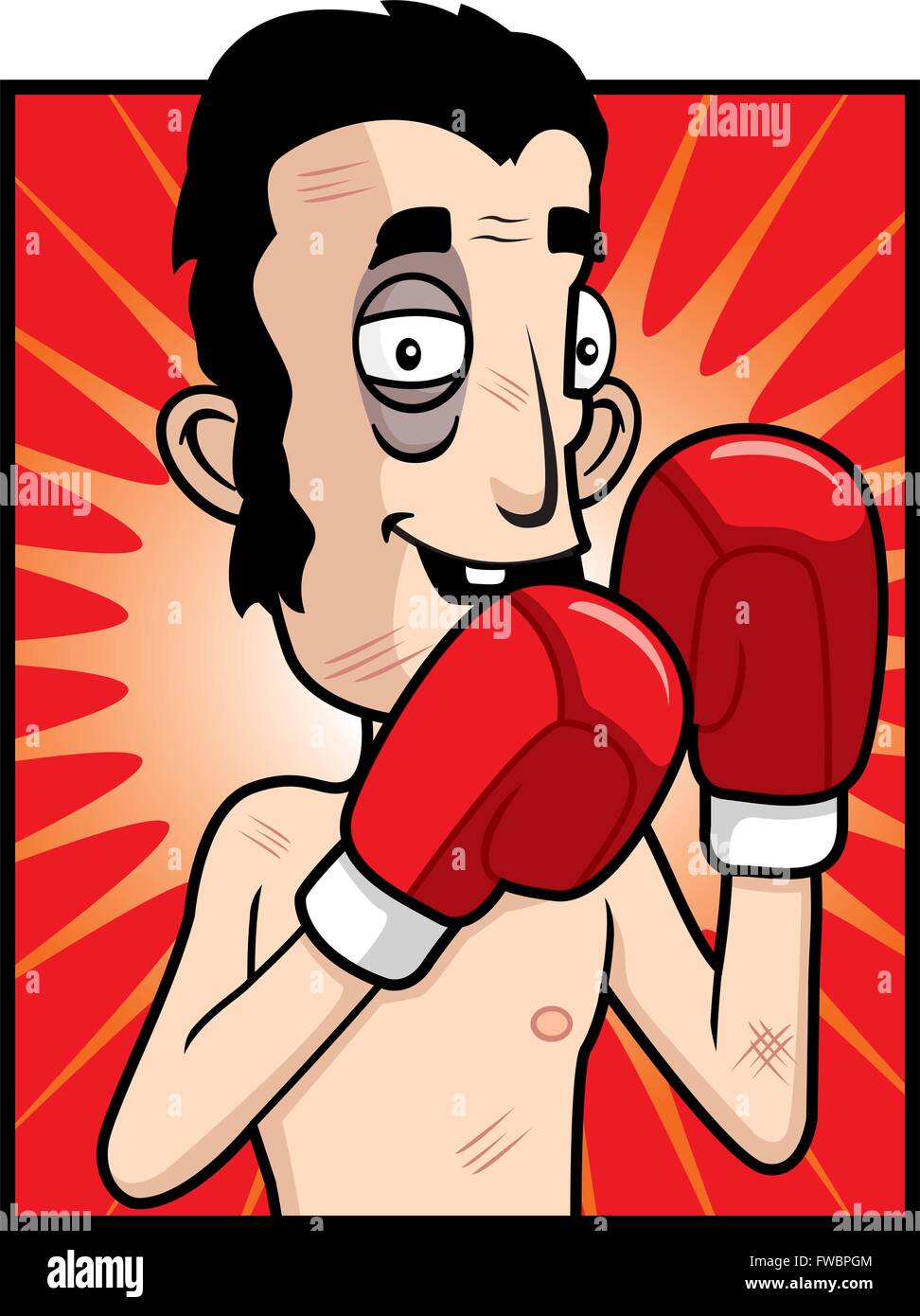 A cartoon boxer beat up in a fight Stock Vector Image & Art - Alamy
