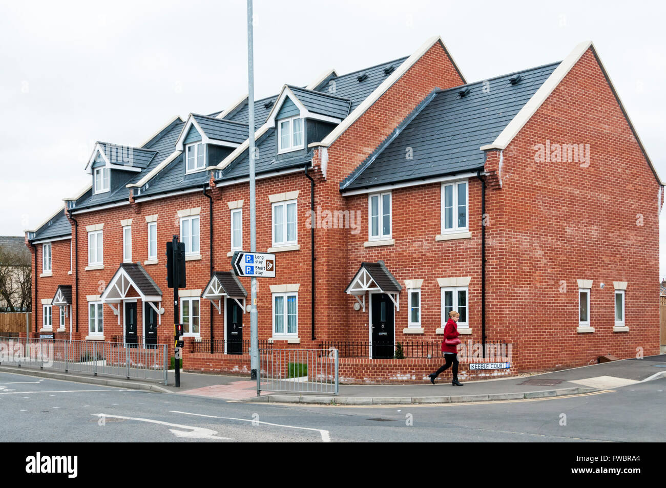 Modern housing england street community hires stock photography and