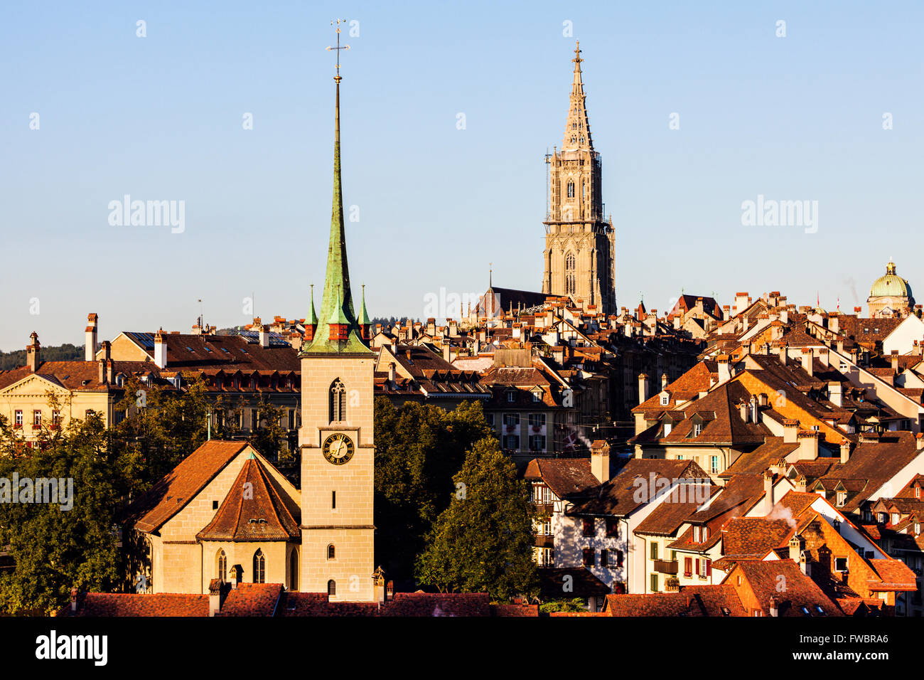 Architecture of Bern in the morning Stock Photo