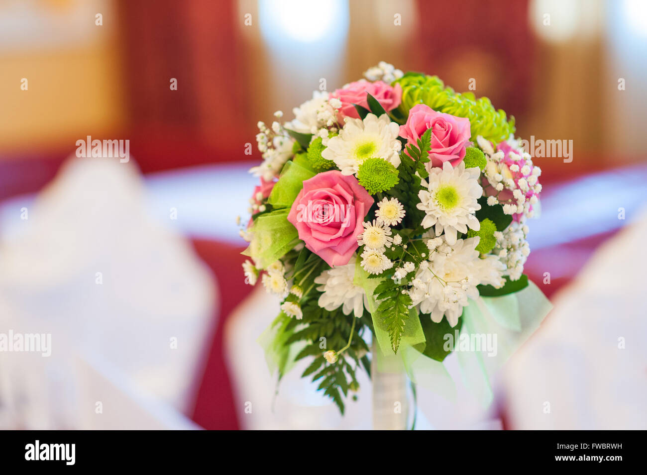 beautiful wedding bouquet with pink and white flowers Stock Photo - Alamy