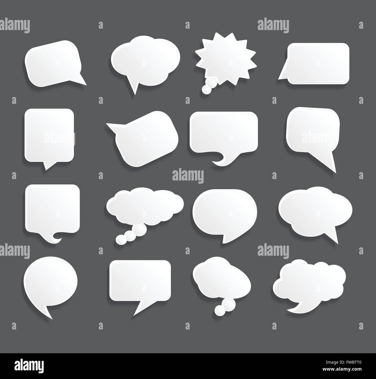 Speech bubble banner set. Vector illustration Stock Vector Image & Art ...