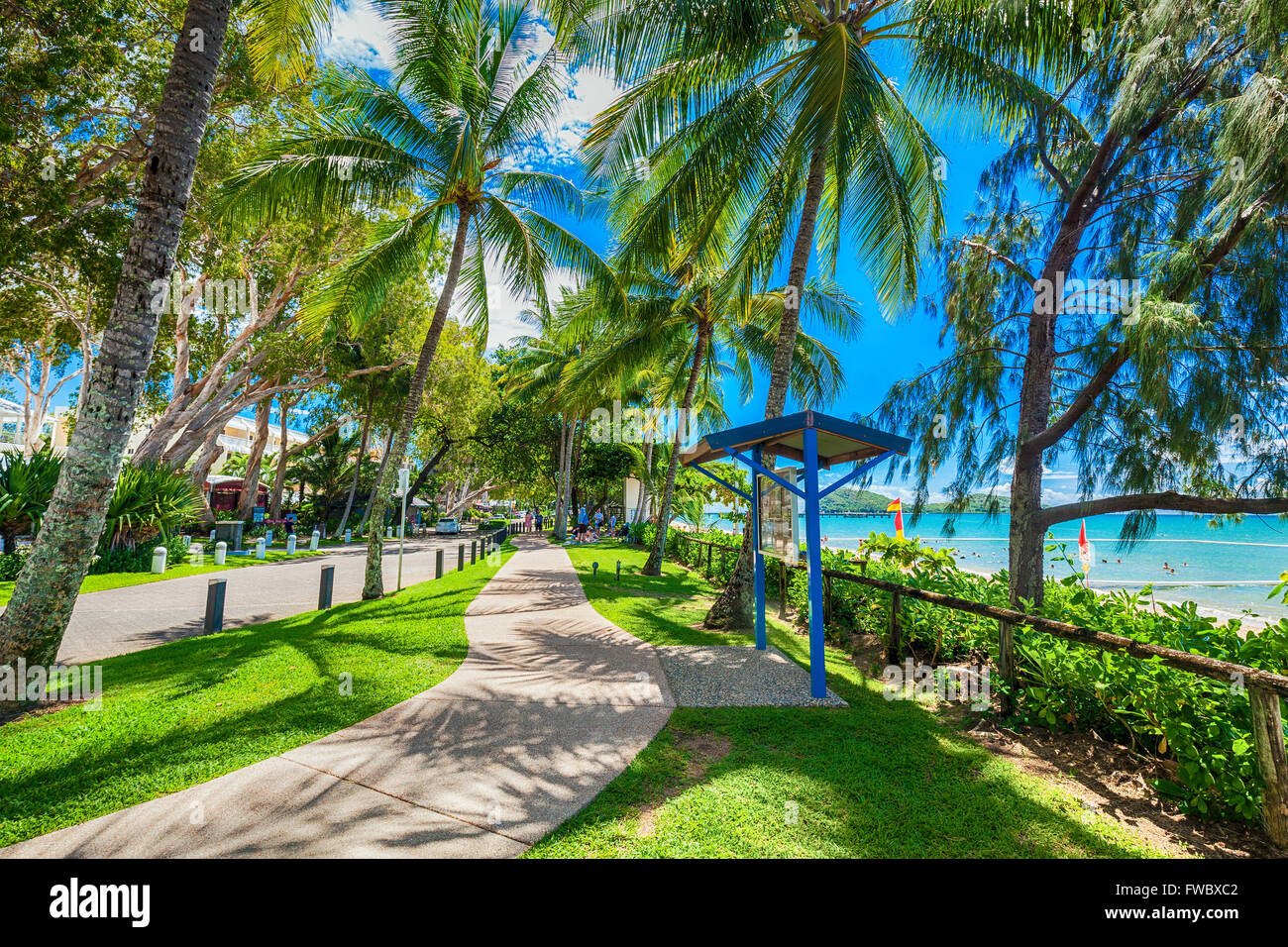 PALM COVE, AUSTRALIA 28 MARCH 2016. The Esplanade in Palm Cove with