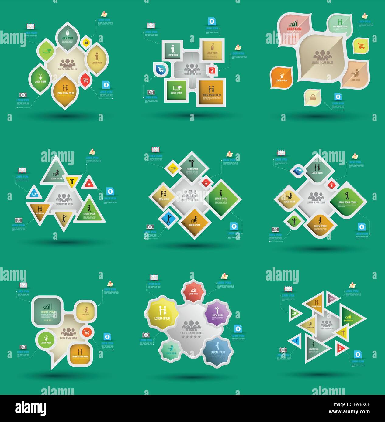 Vector infographics set. Template for diagram, graph, presentation and ...