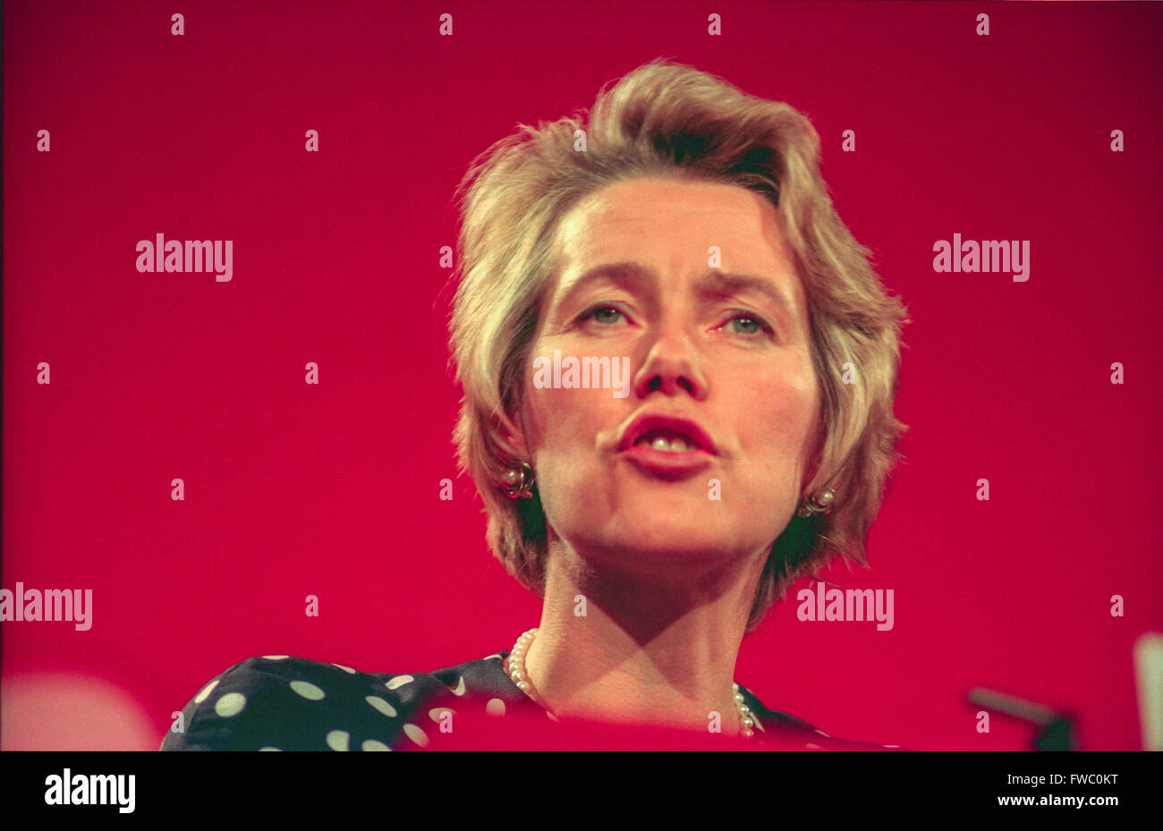 Virginia Bottomley addressing a conference in Brighton in the 1990s. Stock Photo