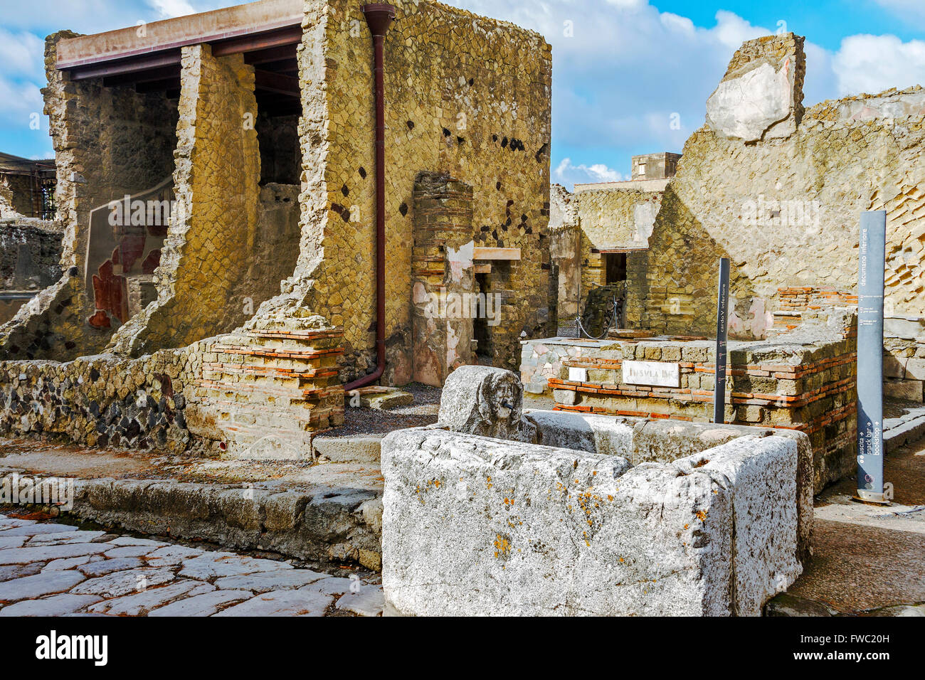 Buildings In Herculaneum Italy Stock Photo Alamy