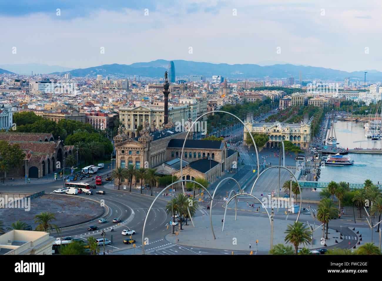 Port of barcelona view from above hi-res stock photography and images ...