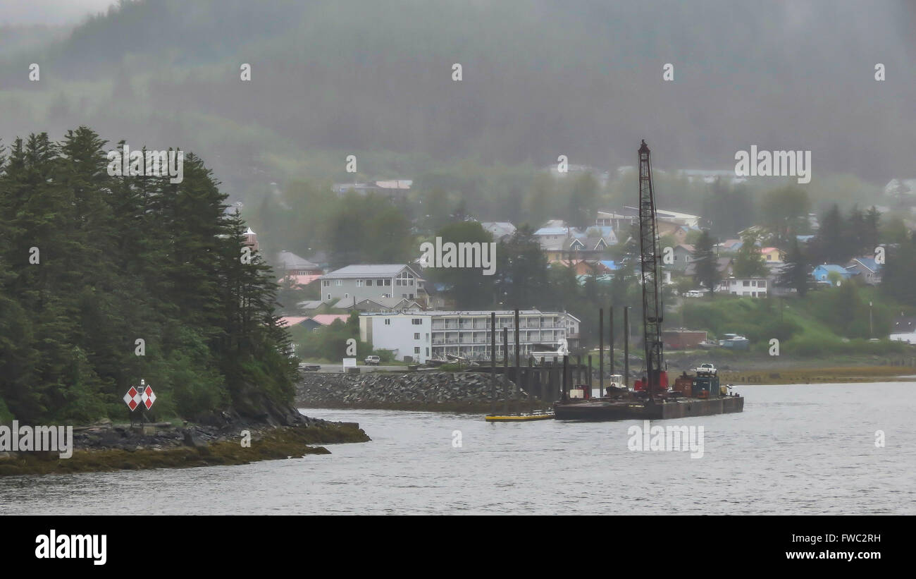 Entering the harbor in Juneau, Alaska Stock Photo Alamy