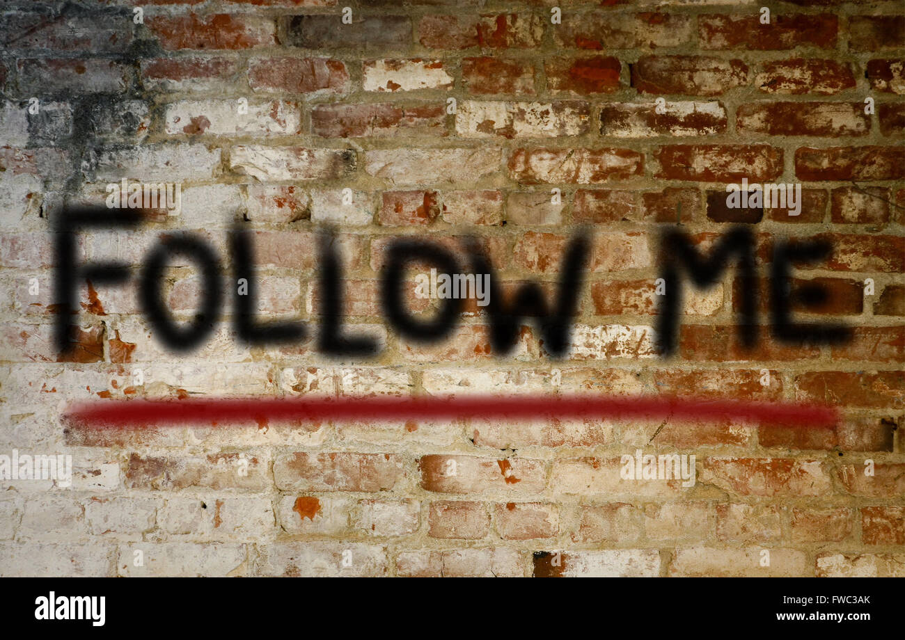 Follow Me Concept Stock Photo - Alamy