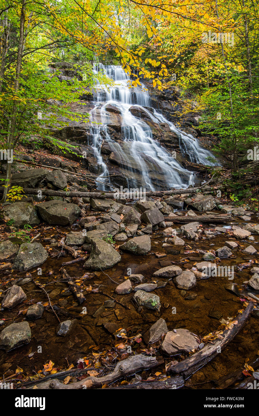 Death Falls (aka Secret Falls) near Raquette Lake, Hamilton Co., NY Stock Photo