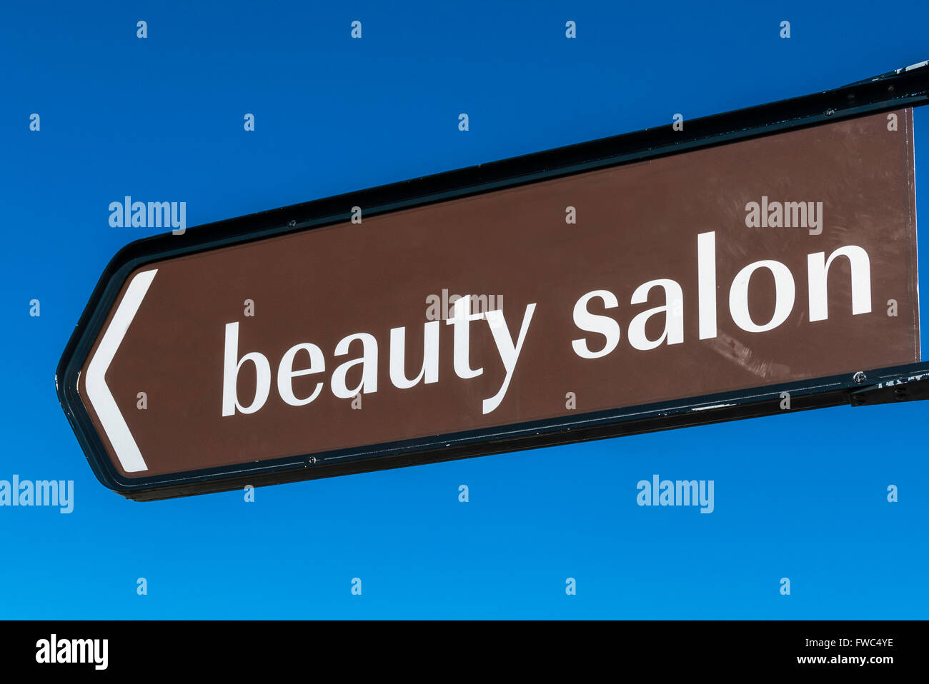 Sign for a beauty salon Stock Photo