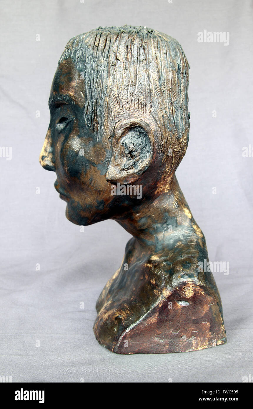 Ceramic head bust pottery Stock Photo Alamy