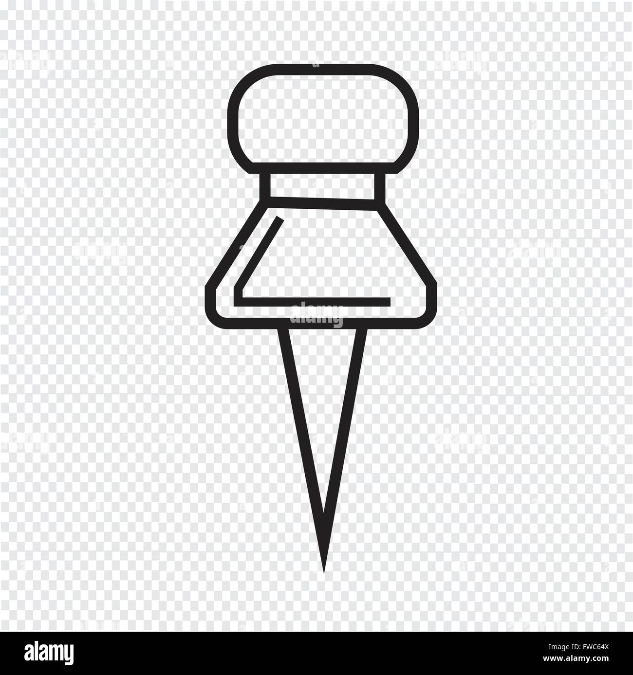 push pin icon Stock Vector Image & Art - Alamy