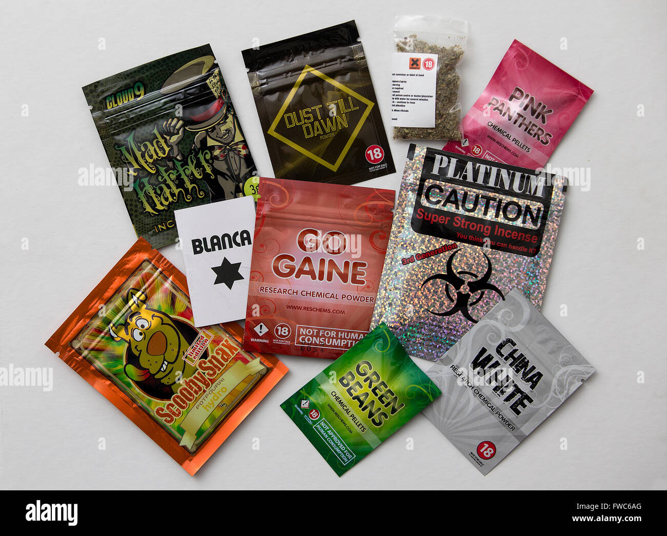 Selection So Called Legal Highs Including High Resolution Stock