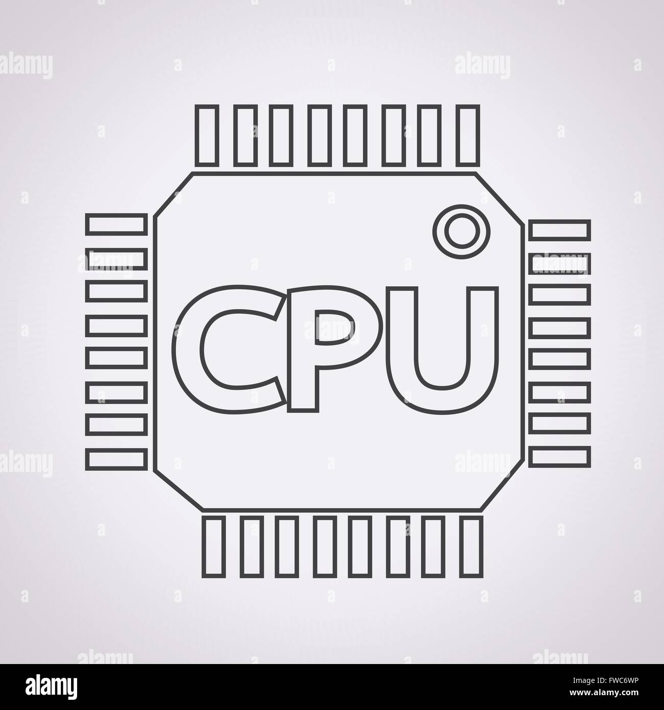 Simple cpu icon hi-res stock photography and images - Alamy
