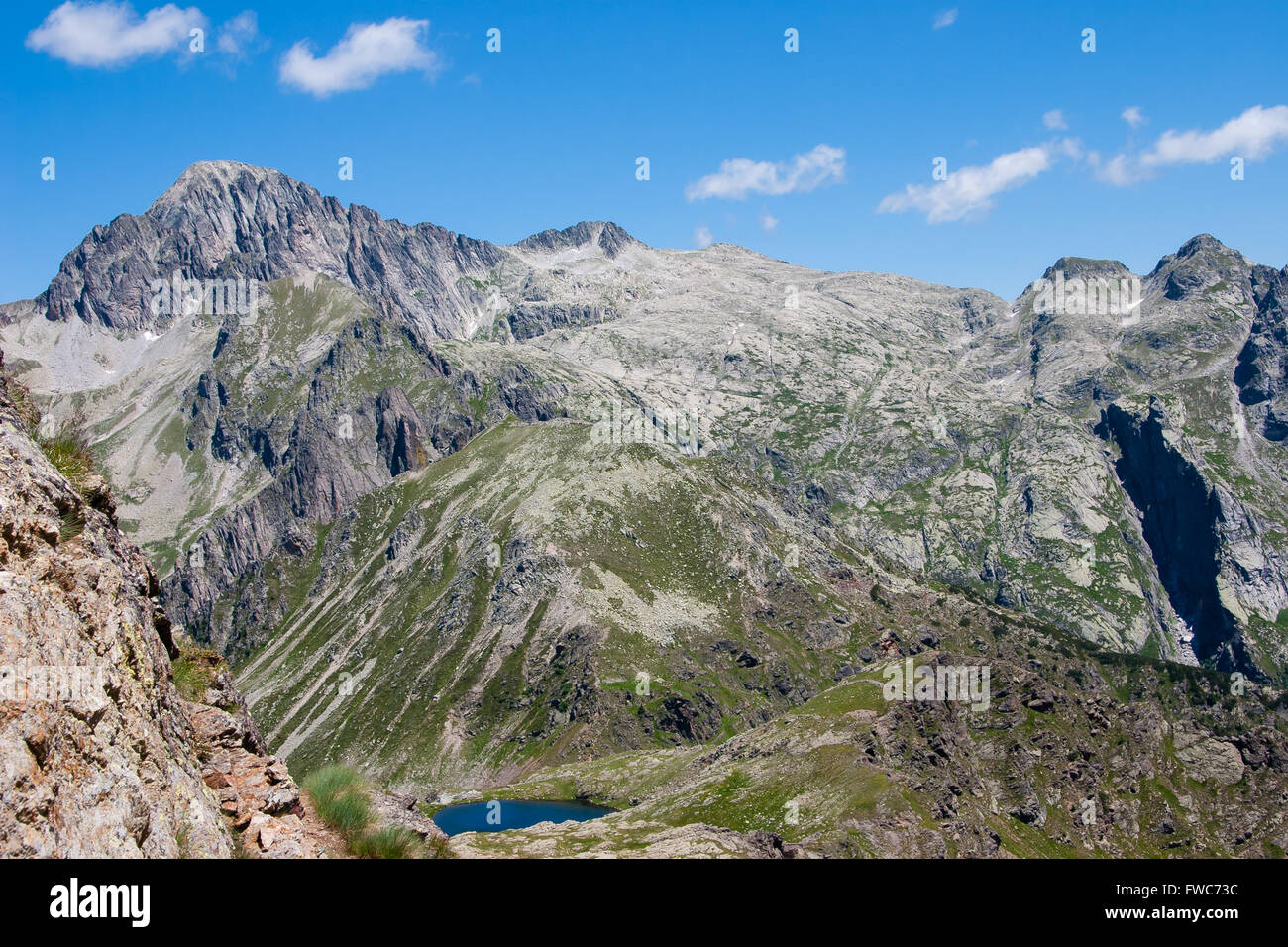 Lagorai massif view from forcella Magna; Trentino Alto Adige Italy. Stock Photo