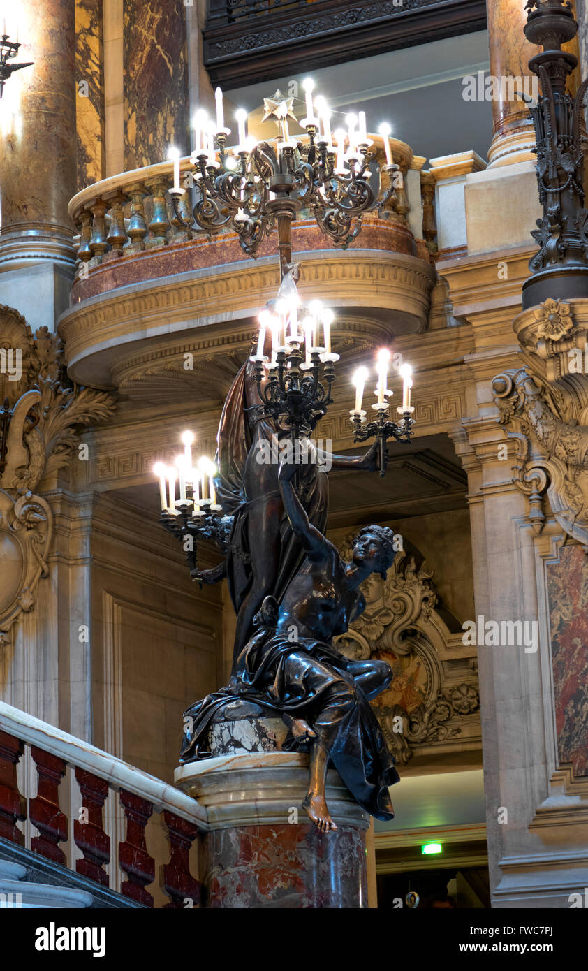 Statue at the Opéra National de Paris Garnier, Paris, France. Stock Photo