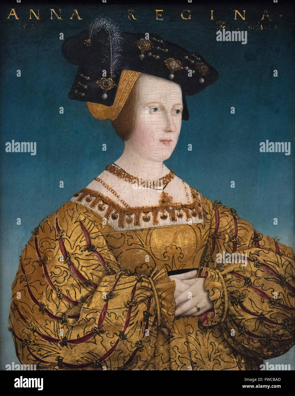 Hans Maler zu Schwaz (ca. 1470/80–1510/29), Anne of Hungary and Bohemia (1503-1547), Queen of the Romans, wife of King Ferdinand Stock Photo