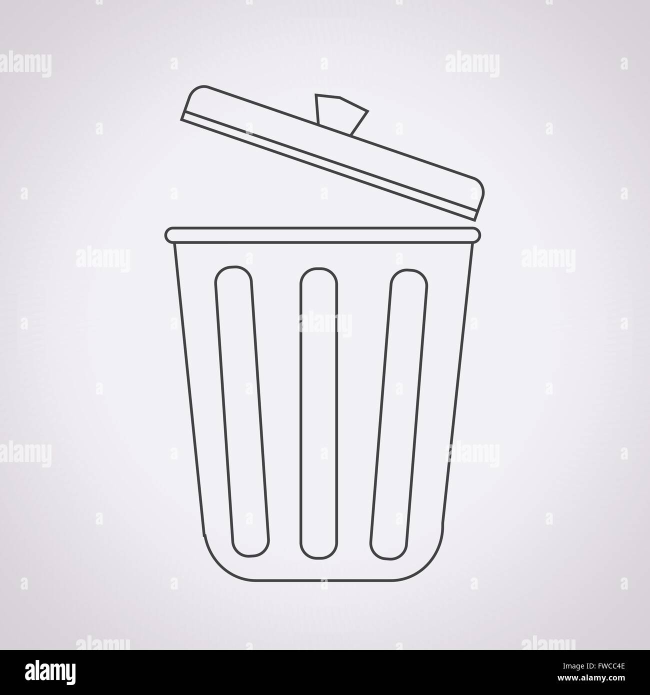 Basket trash office icon shadow Stock Vector Images - Alamy