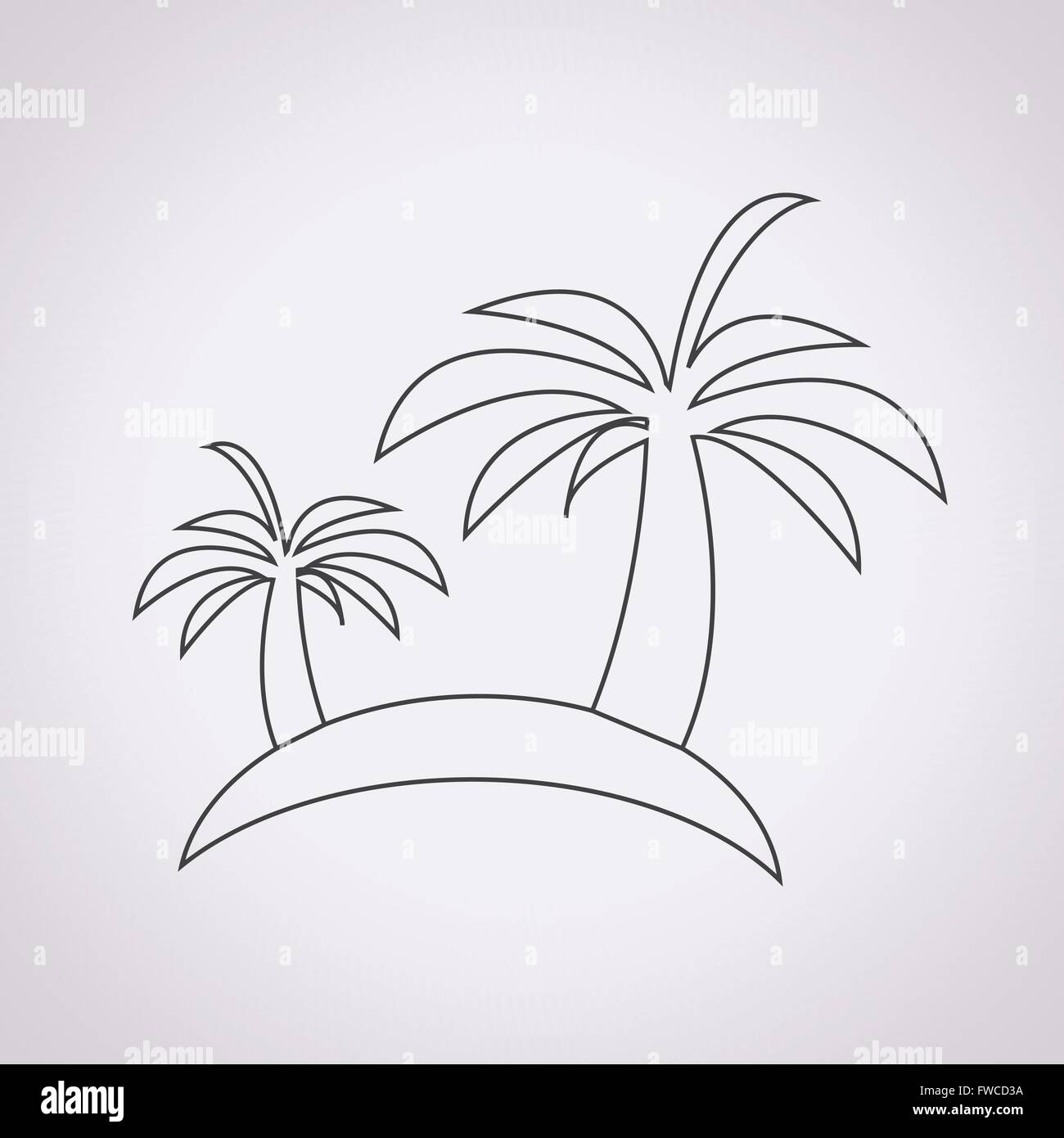 Palm Tree icon Stock Vector Image & Art - Alamy