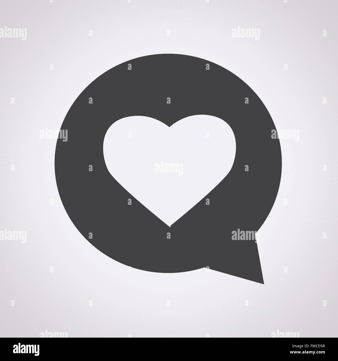 Heart speech bubble icon Stock Vector Image & Art - Alamy