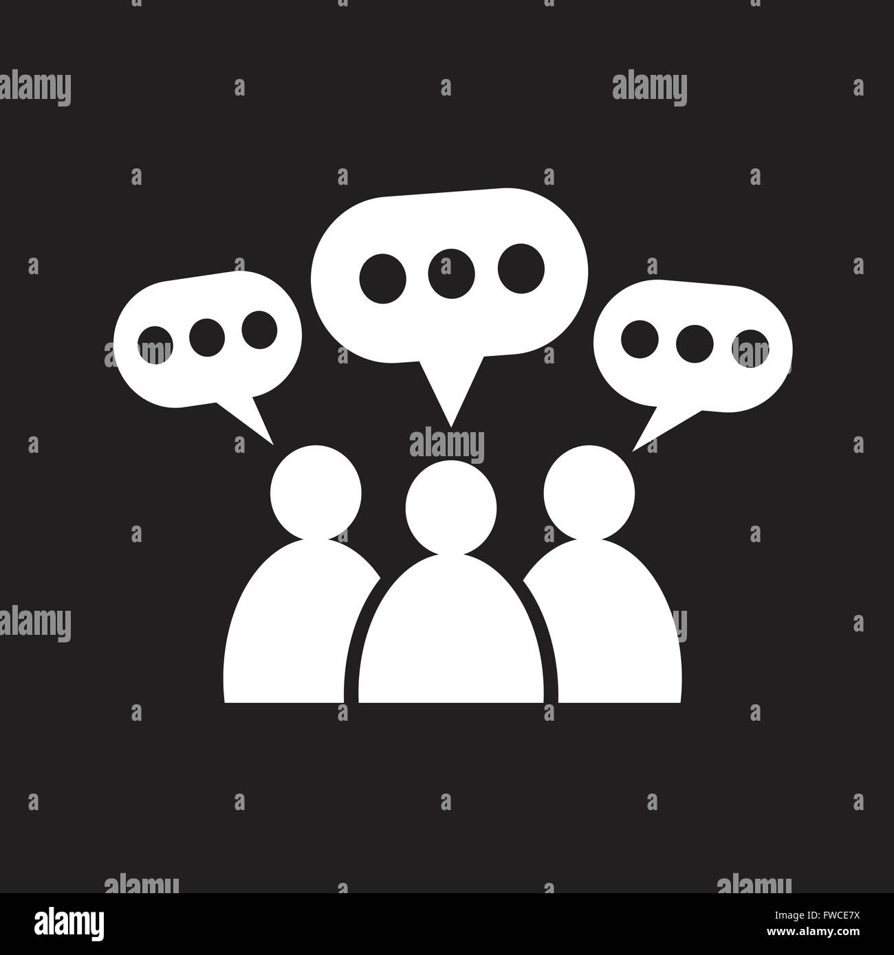 People Speech Bubble Icon Stock Vector Image & Art - Alamy