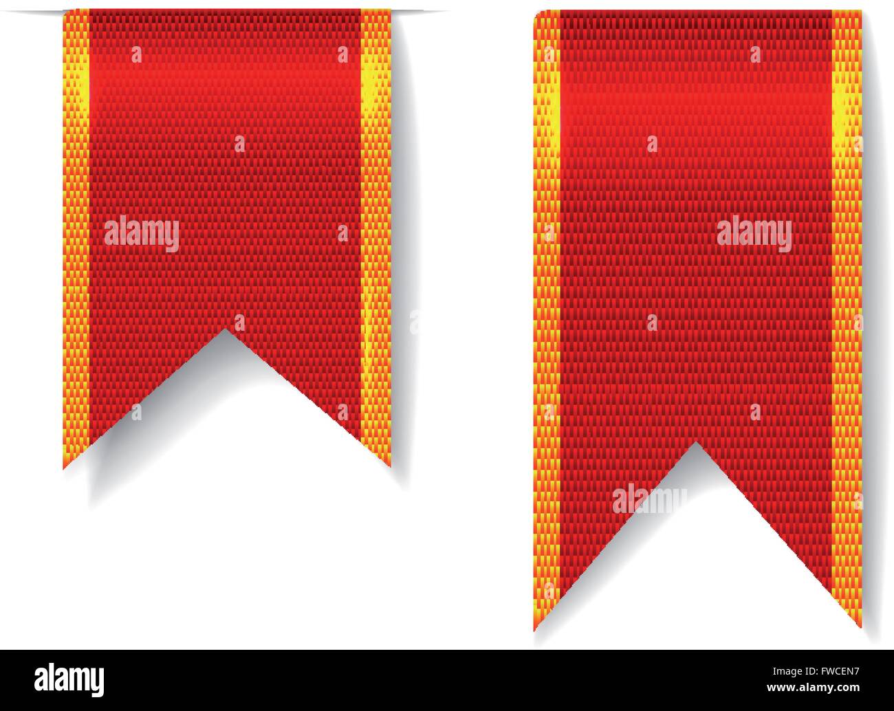 Red bookmark ribbons set stock vector image art alamy