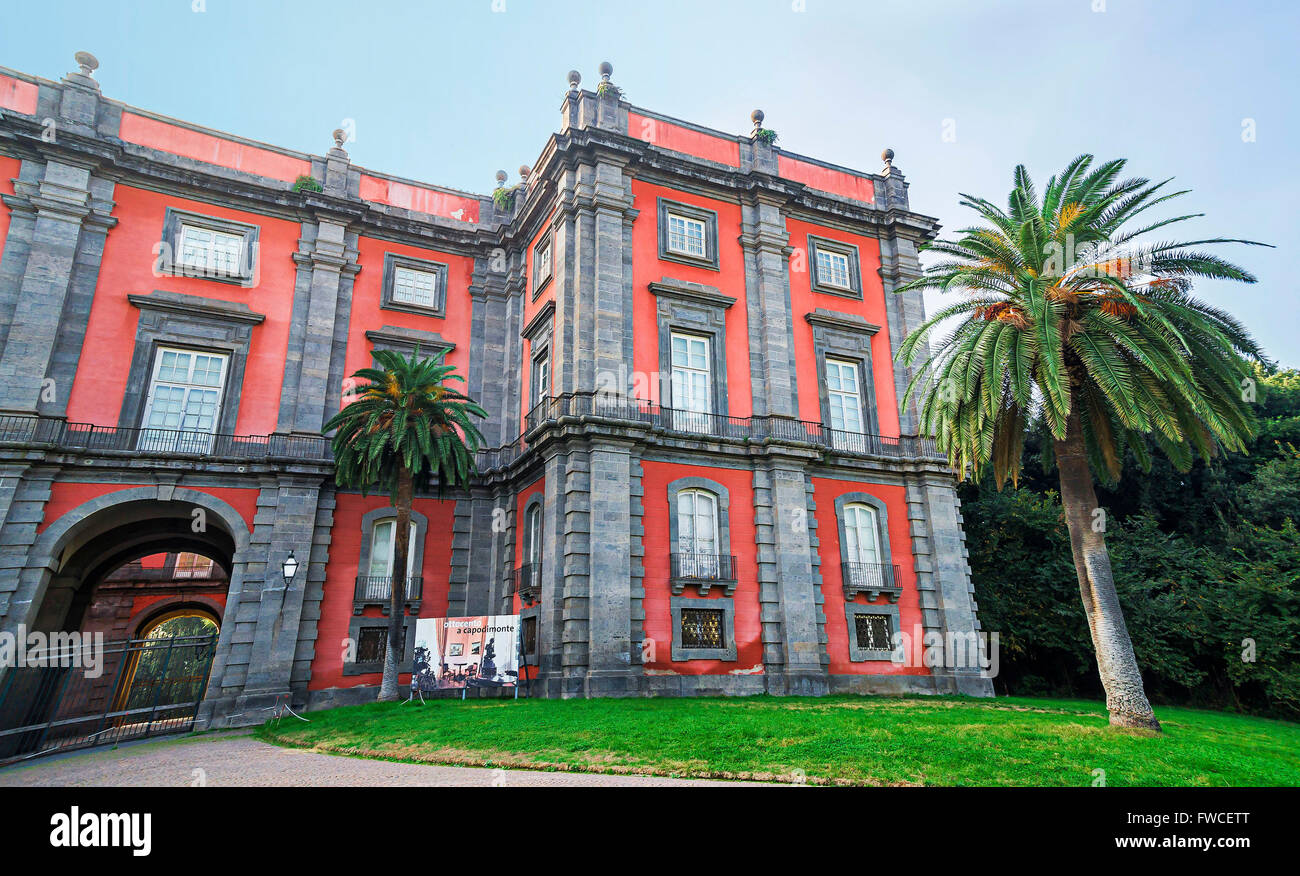Capodimonte Museum located in Bourbon Palace of Capodimonte Stock Photo