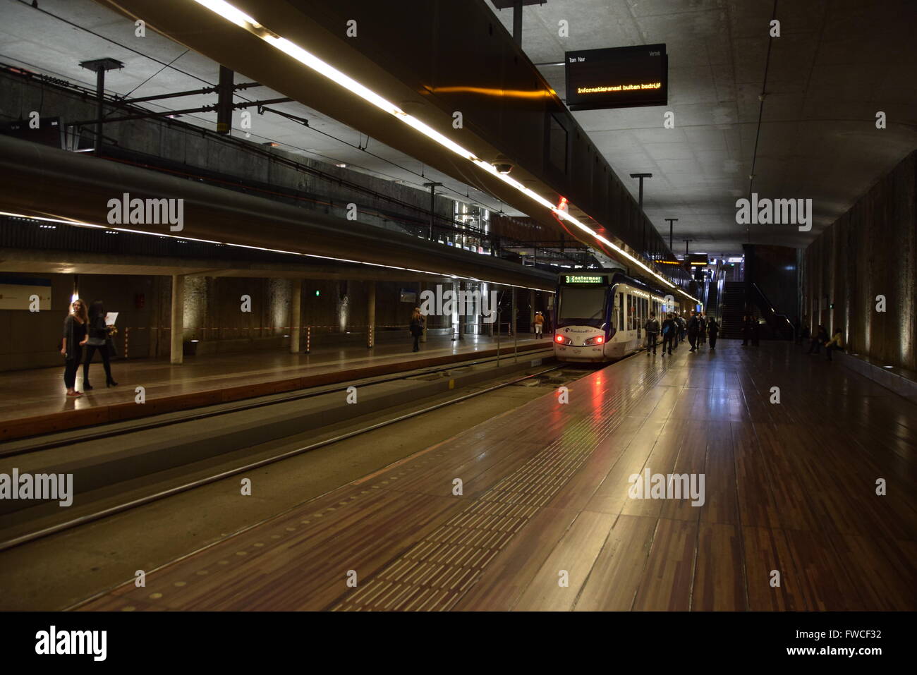 Spui underground tram station Stock Photo