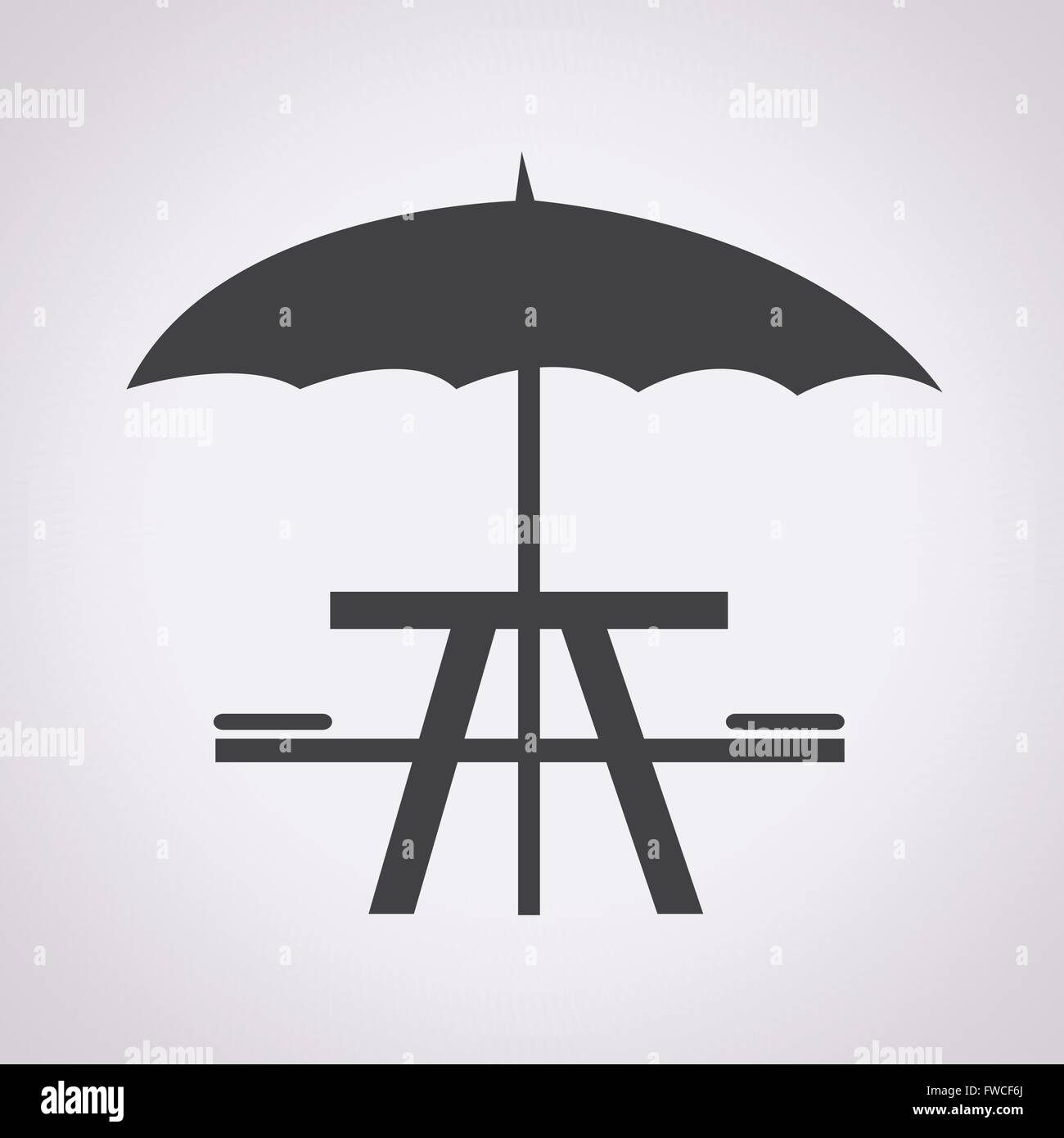 umbrella with picnic table icon Stock Vector Image & Art - Alamy