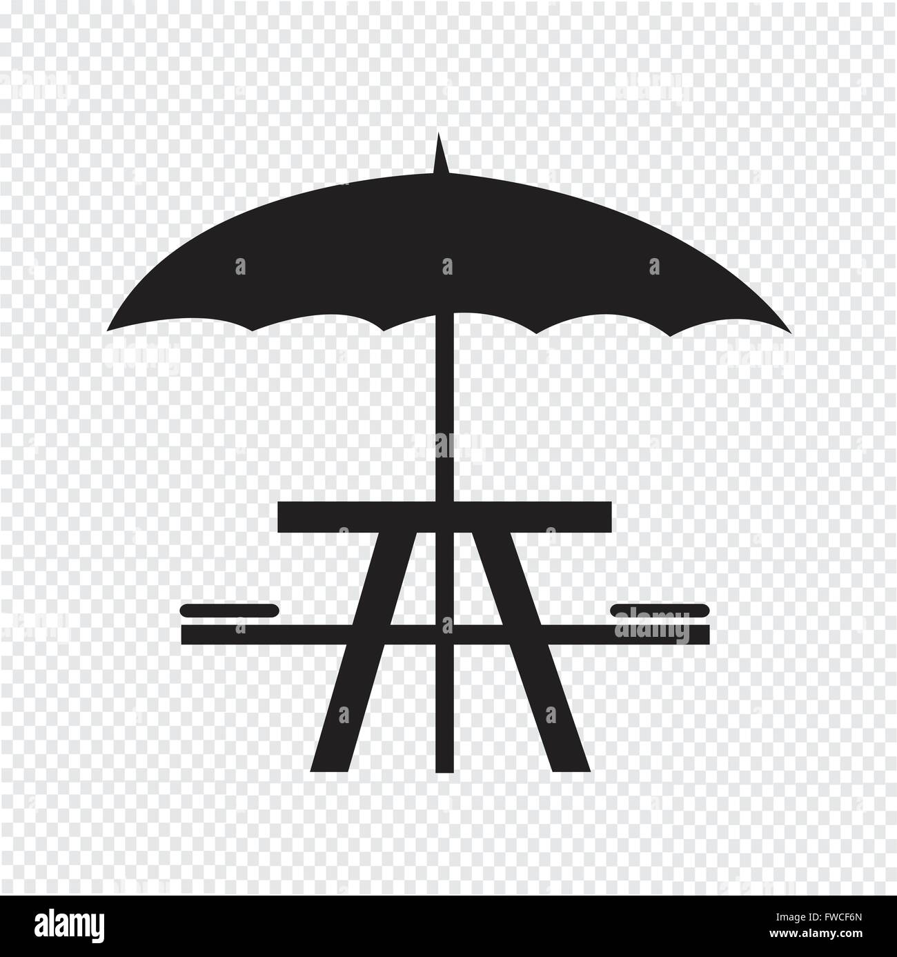 umbrella with picnic table icon Stock Vector Image & Art Alamy