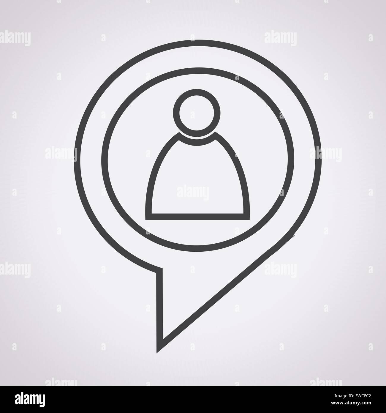 people icon in dialog speech bubble Stock Vector Image & Art - Alamy