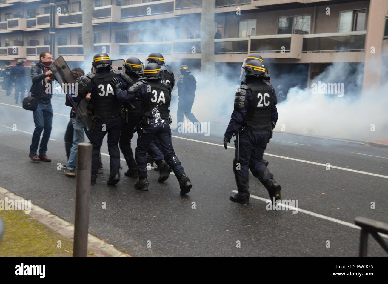 French riot police shield in hi-res stock photography and images - Alamy