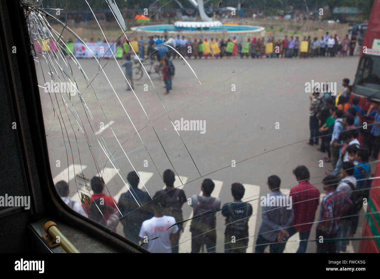 Dhaka, Bangladesh. 3rd April, 2016. Hundreds of students of Dhaka University and other several institutions left class as a strike and took to the streets in protest of the rape and murder of Sohagi Jahan Tonu, a second-year student of Comilla Victoria Collegein Dhaka, Bangladesh on April 03, 2016. Sohagi Jahan Tonu, 19, was found dead in high security military zone in the city of Comilla on 20th March 2016. Credit:  zakir hossain chowdhury zakir/Alamy Live News Stock Photo