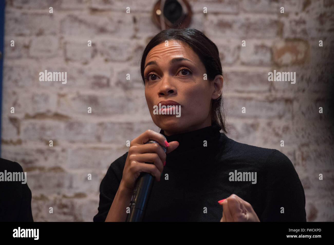 April 1, 2016 - New York, NY, U.S. - Actress and activist ROSARIO ...