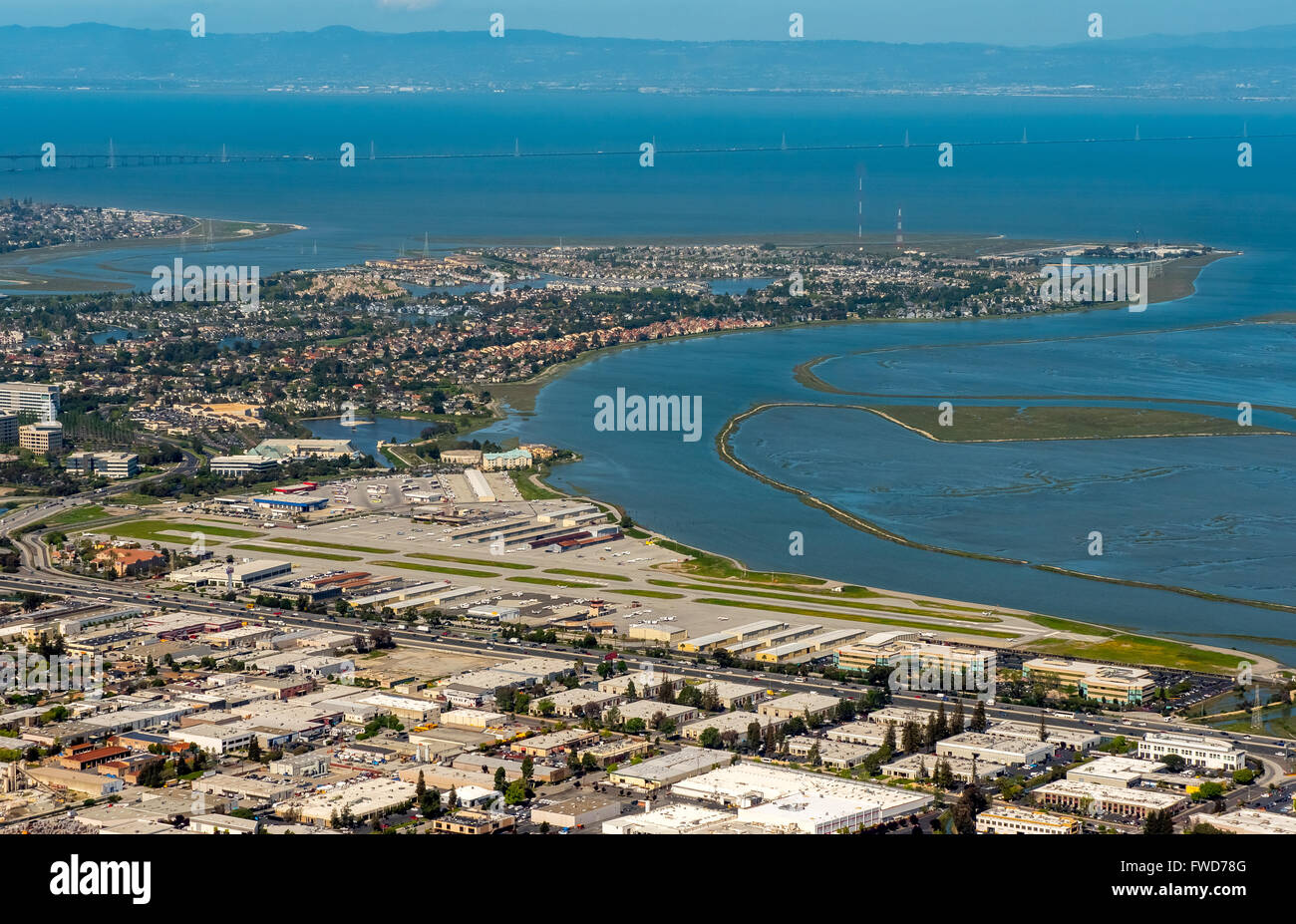 San Carlos Airport, San Francisco Bay, Silicon Valley, California, United States of America, Santa Clara, California, USA, Stock Photo
