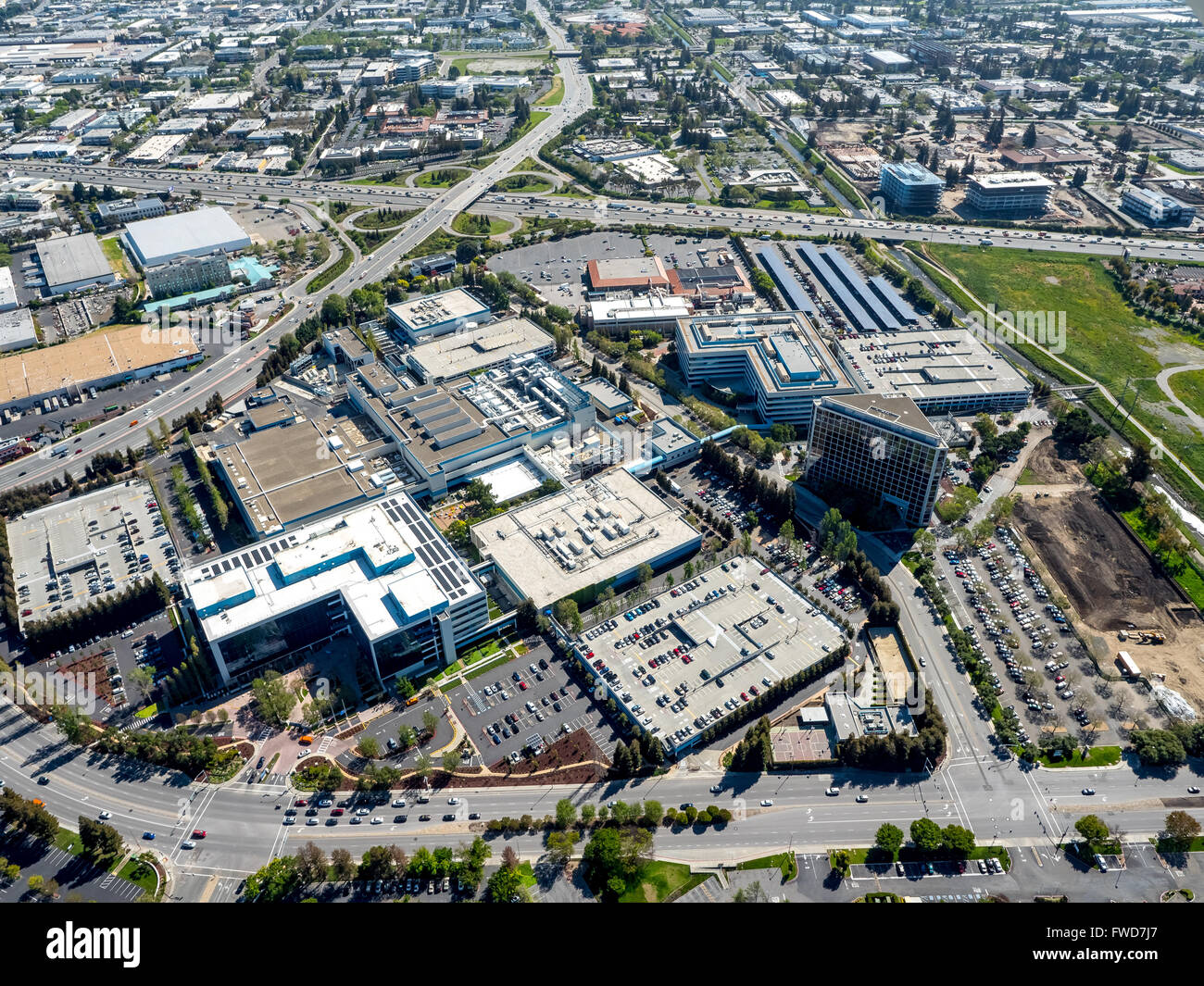 Intel headquarters, Aerial, The headquarters of Intel, Vishay Americas ...