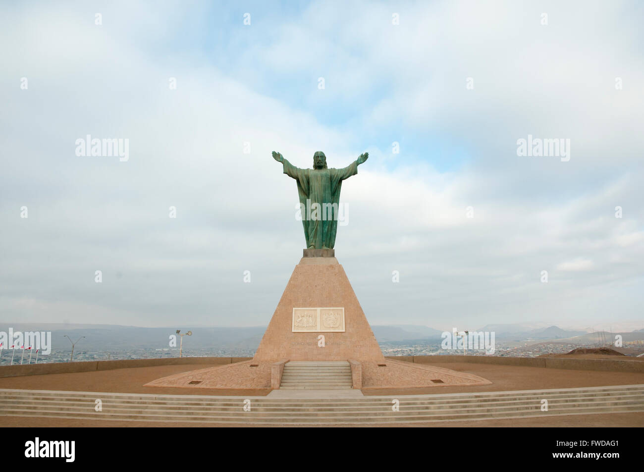 Christ of Peace Monument - Arica - Chile Stock Photo