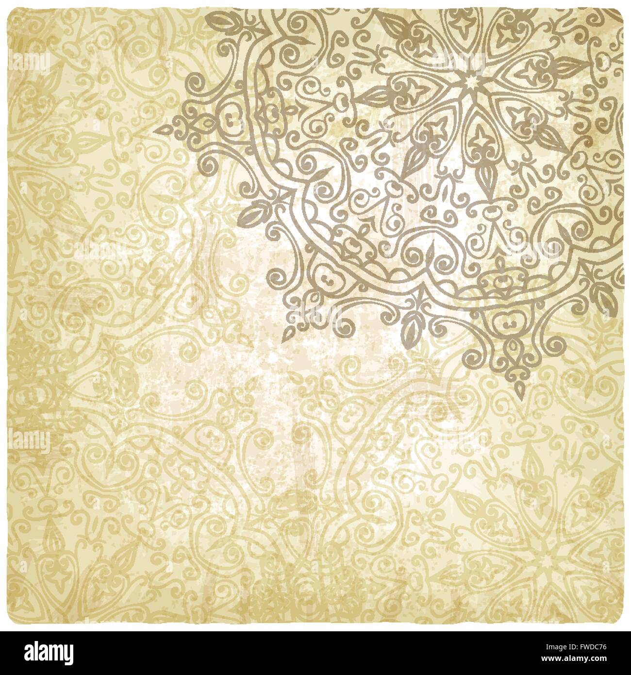 Vintage background with lace pattern - vector illustration Stock Vector