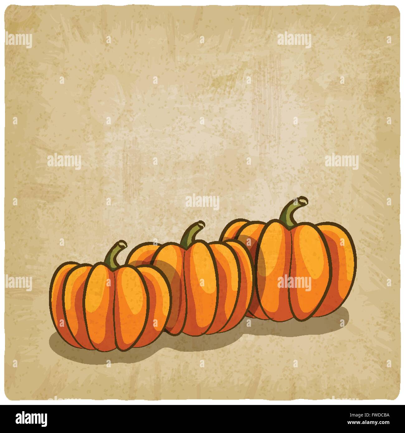 old background with pumpkins - vector illustration Stock Vector Image ...