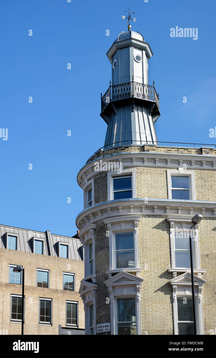 The Lighthouse, King's Cross, London, England, an historic advertisement for  Netten’s oyster bar. Stock Photo