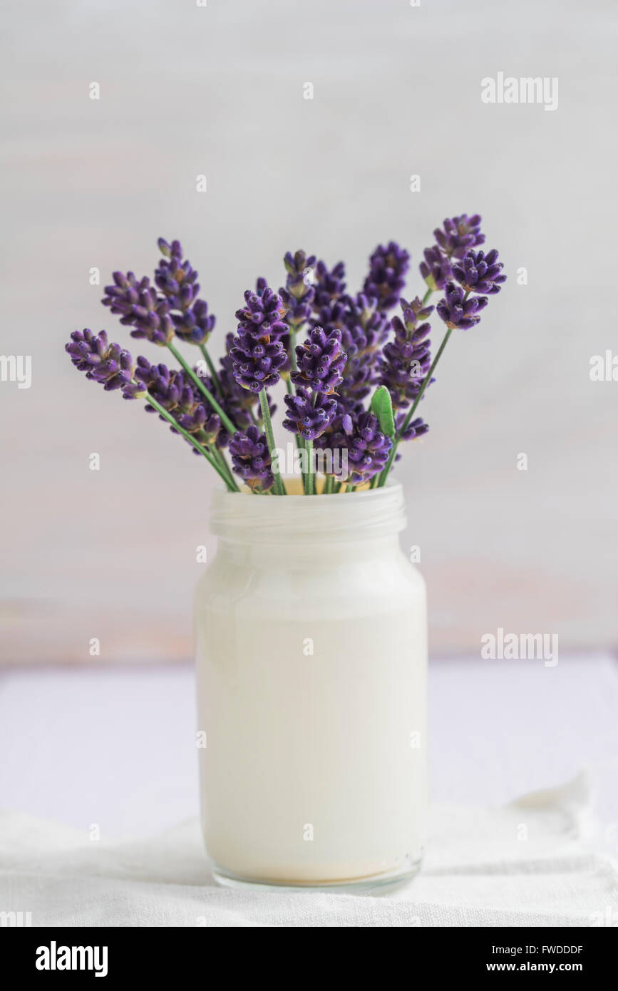 Lavender in a vase Stock Photo Alamy