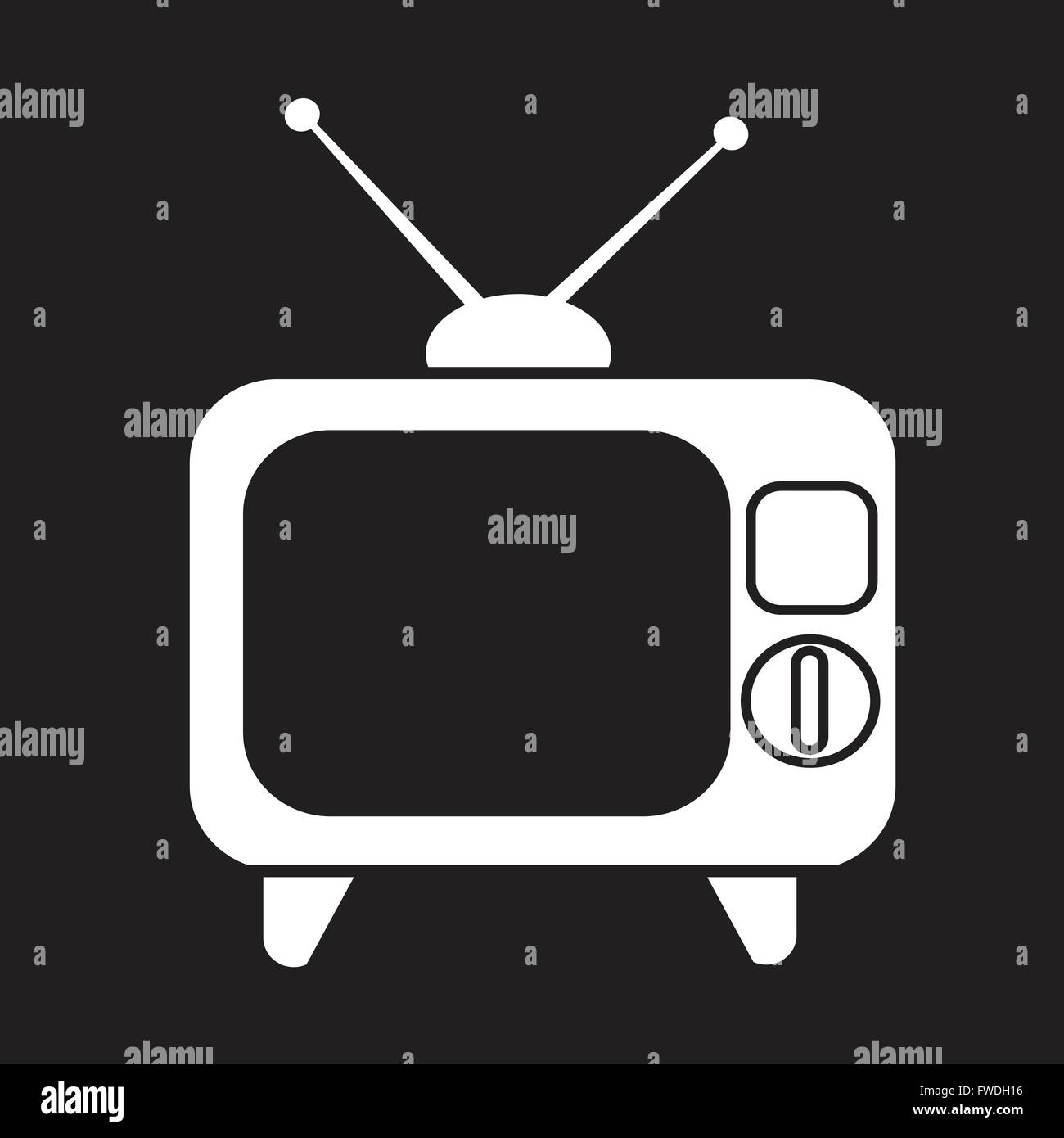 Retro tv icon Stock Vector Image & Art - Alamy