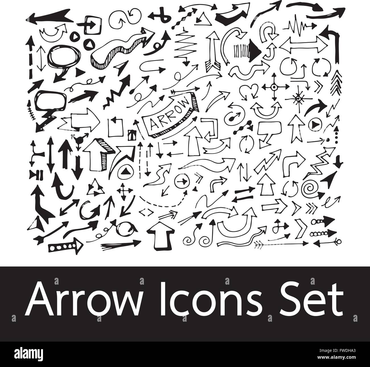 Hand Drawn Arrow Icons Stock Vector Image & Art - Alamy