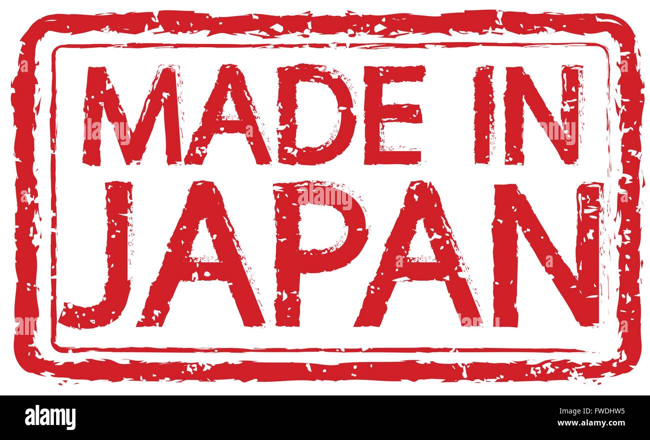 Made in Japan sign or stamp on white background, vector 