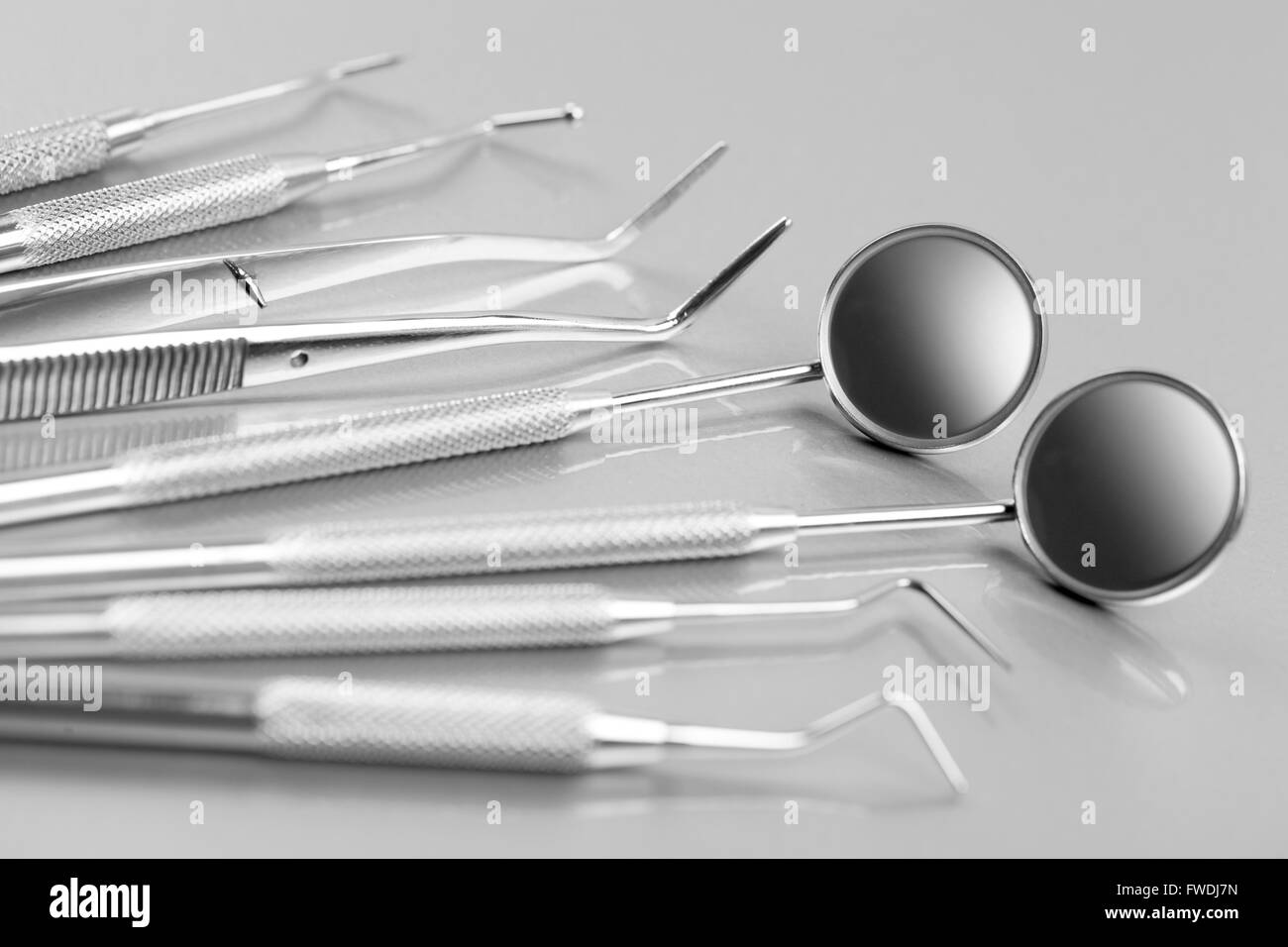 Professional dental tools in a sterile medical light Stock Photo Alamy