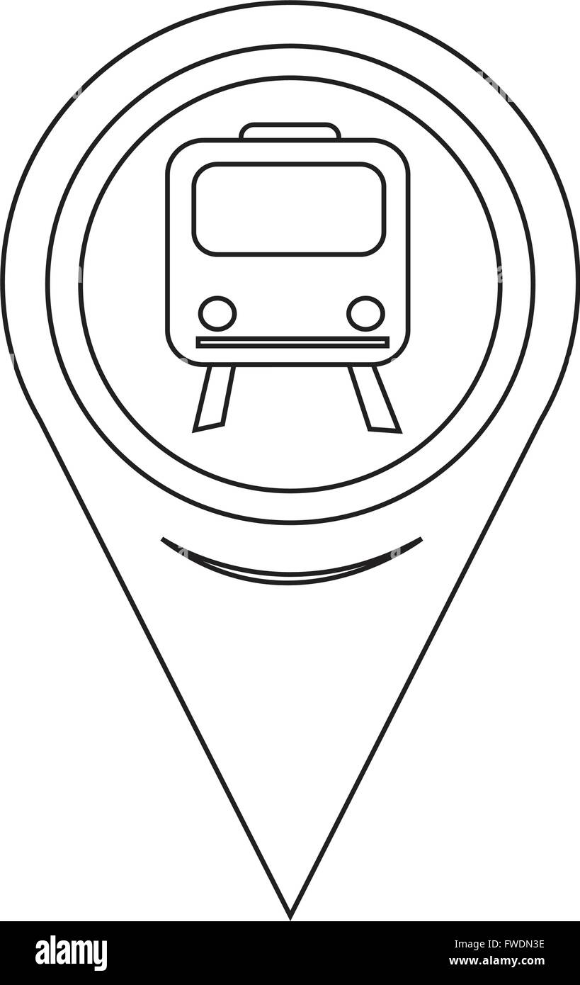 Map Pointer Train Icon Stock Vector Image & Art - Alamy