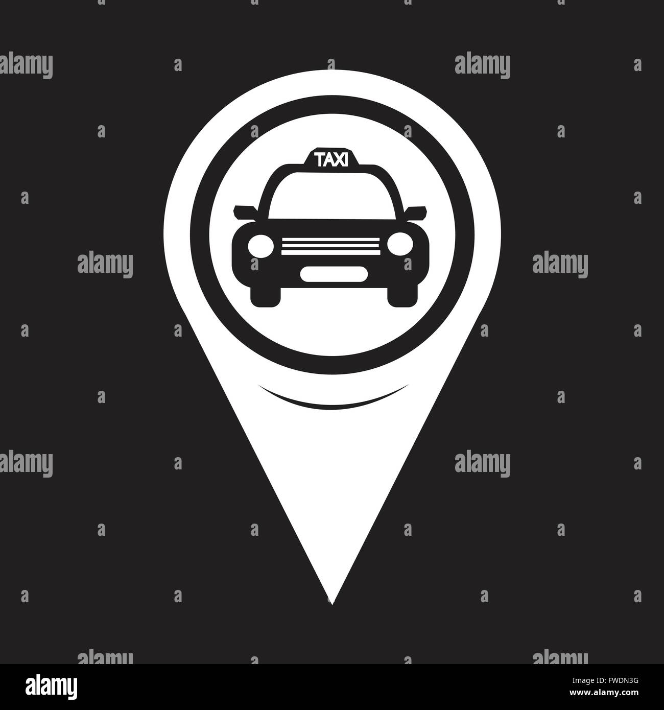 Map Pointer Taxi Icon Stock Vector Image & Art - Alamy