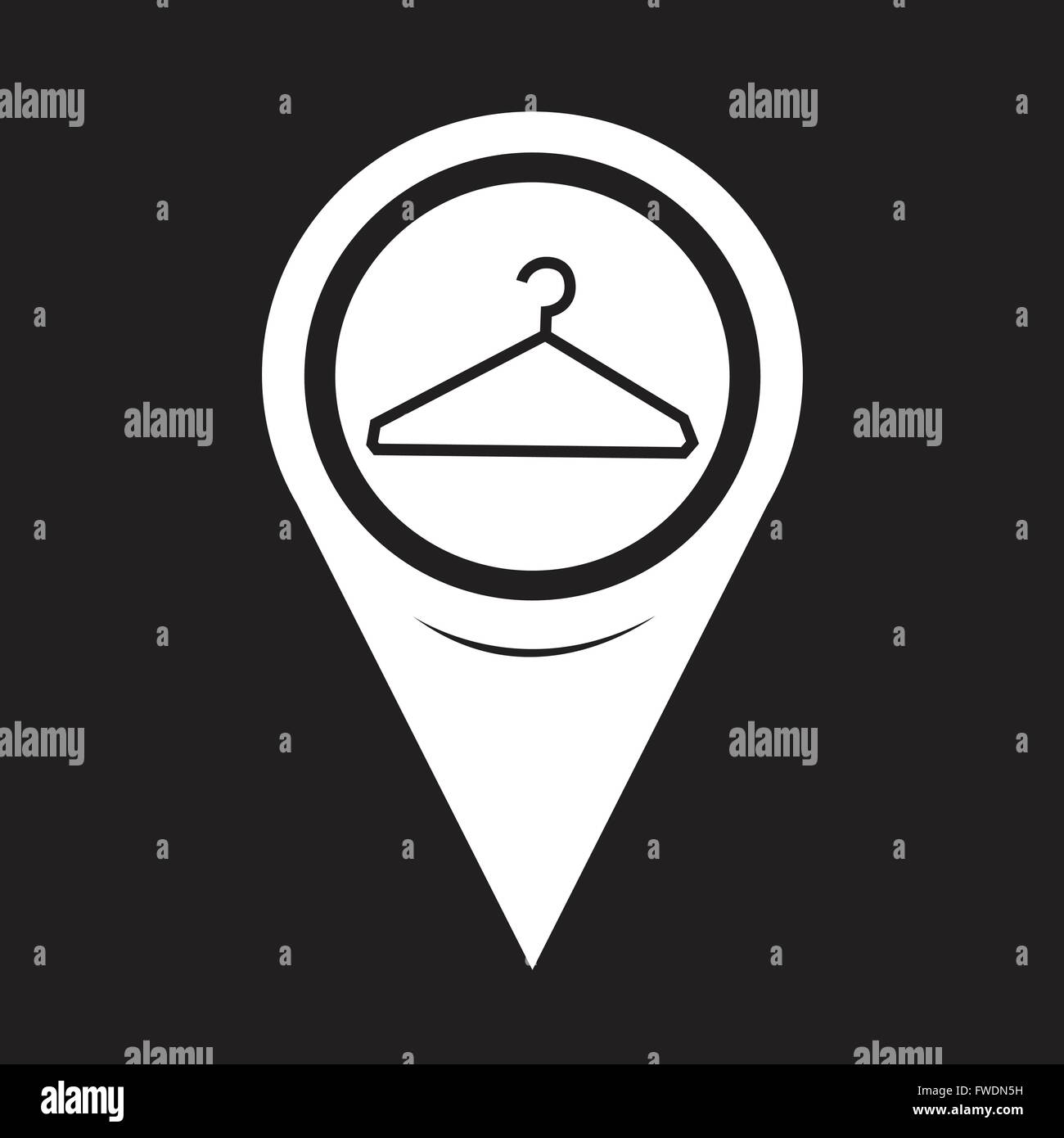 Map Pointer Clothes Hanger Icon Stock Vector Image & Art - Alamy